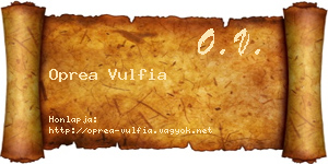 Oprea Vulfia névjegykártya
